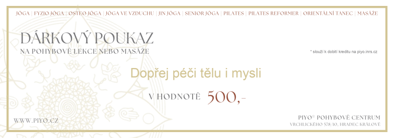 Voucher Dopřej péči tělu i mysli