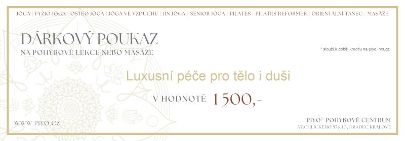 Voucher Luxusní péče pro tělo i duši